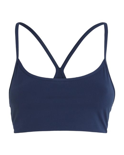 vuori Blue Stretch-Fabric Allthefeels Sports Bra