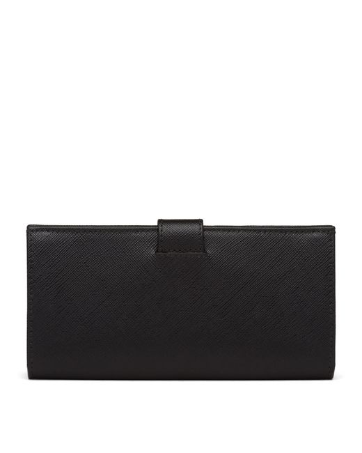 Prada Black Large Saffiano Leather Bifold Wallet