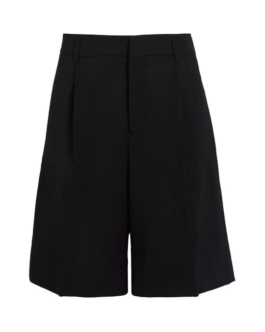 Jacquemus Black Stretch-Wool Ovalu Shorts for men