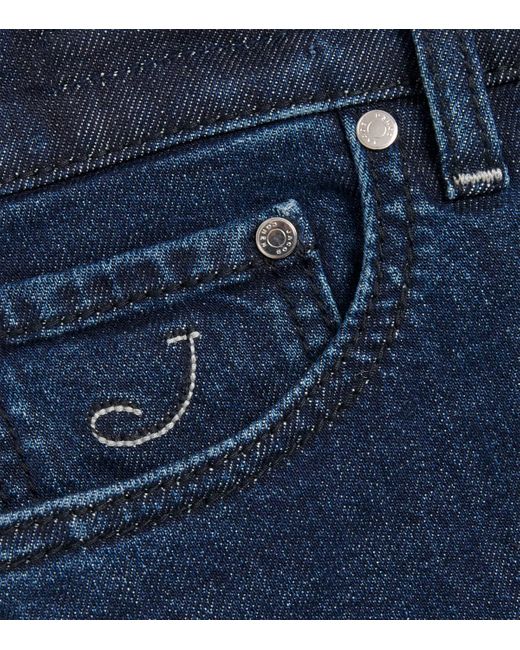 Jacob Cohen Blue Stretch-Cotton Sean Relaxed Jeans for men