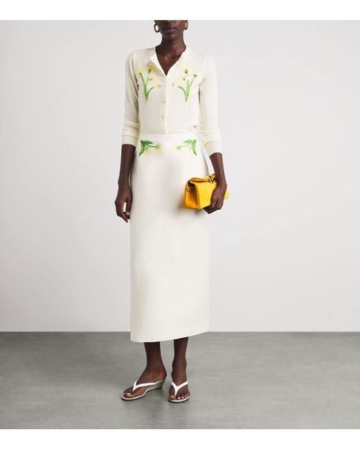 LEO LIN White Wool-Cashmere Claire Cardigan