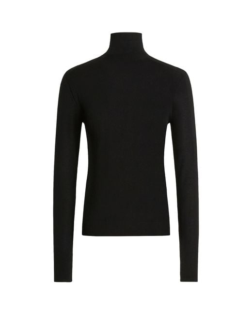 Dolce & Gabbana Black Cashmere Rollneck Sweater
