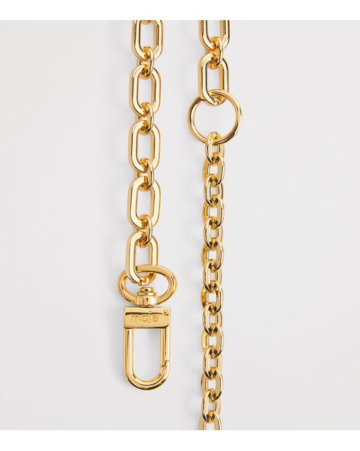 Maje Natural Tone Chain Shoulder Strap
