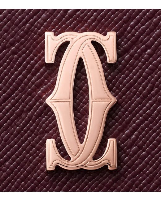Cartier Purple Mini Leather C De Wallet