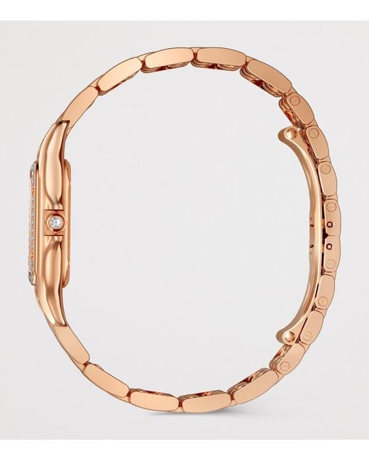 Cartier Metallic Small Rose And Diamond Panthère De Watch