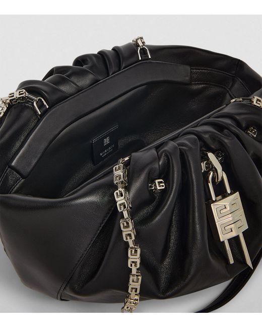 Givenchy Laminated Leather Mini Kenny Bag in Black Womens Shoulder bags Givenchy Shoulder bags 
