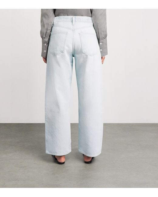 Agolde White Arc Barrel-Leg Jeans
