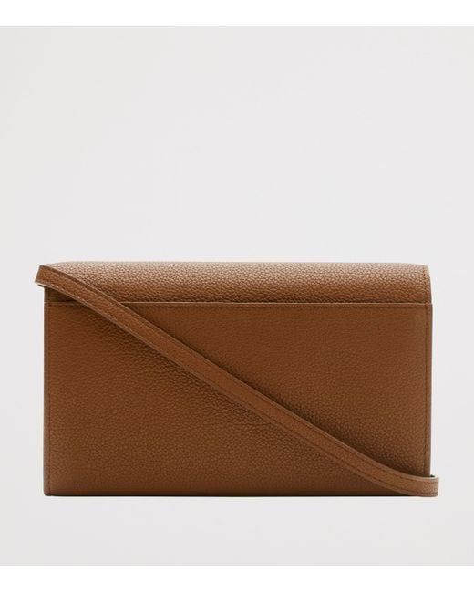 Burberry Brown Leather Cotswolds Strap Wallet