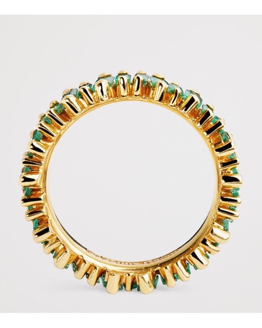 Suzanne Kalan Yellow And Emerald Bold Eternity Ring