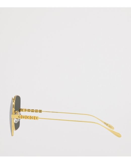 Gucci Gray Metal Gg1434S Sunglasses