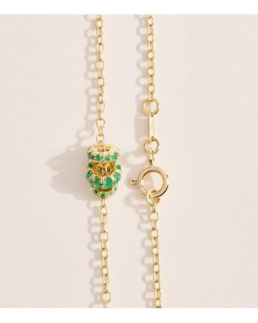 Spinelli Kilcollin Natural And Emerald Vesta Necklace
