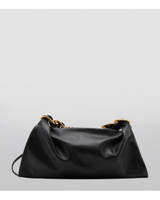 Burberry Black Small Leather Swan Shoulder Bag