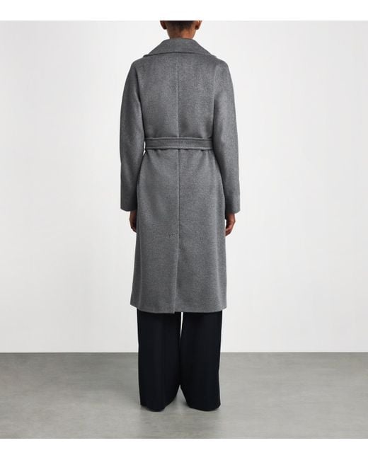 Weekend by Maxmara Gray Virgin Wool Overcoat