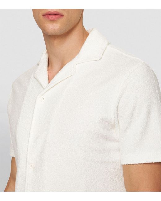 Orlebar Brown White Cotton Howell Shirt for men