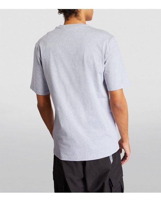 Moschino Blue Cotton Scribble-bear T-shirt for men