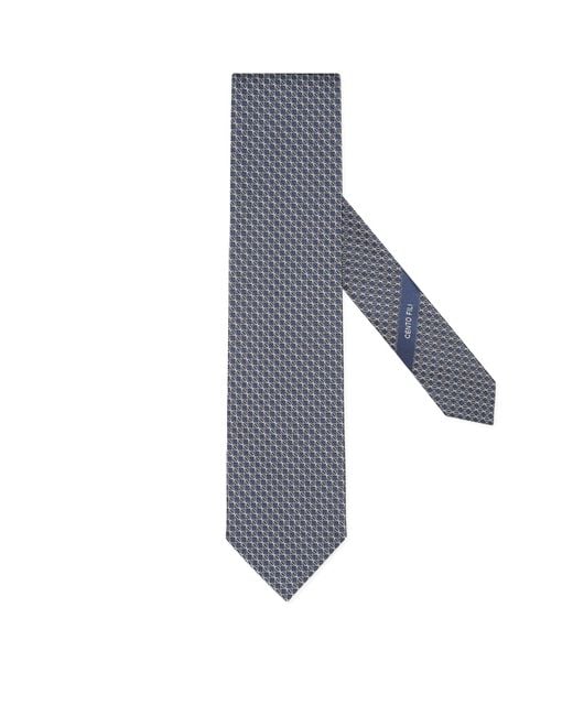 Zegna Blue Cento Fili Silk Tie for men