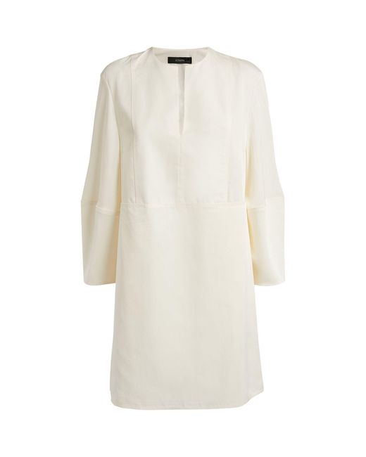Joseph White Cotton-silk Dassia Mini Dress