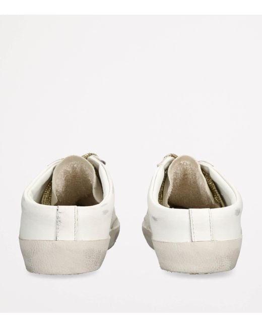 Golden Goose Deluxe Brand White Leather Super Star Sabot Low-Top Sneakers