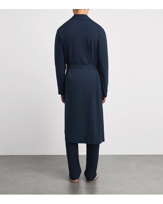 Hanro Blue Cotton Night & Day Robe for men