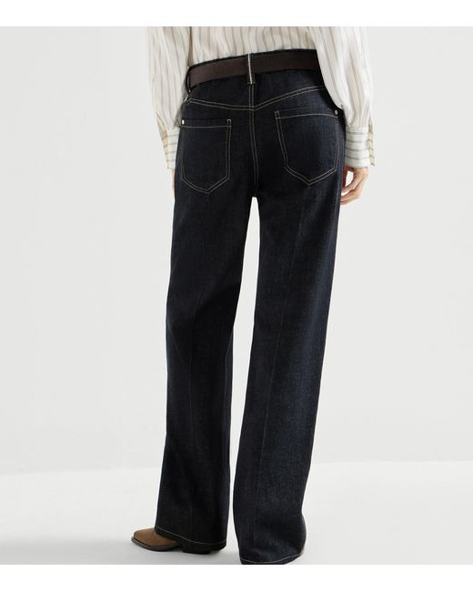 Brunello Cucinelli Blue No-Fade Loose Jeans