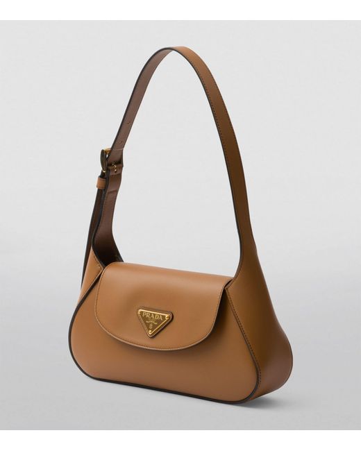 Prada Brown Small Leather Shoulder Bag