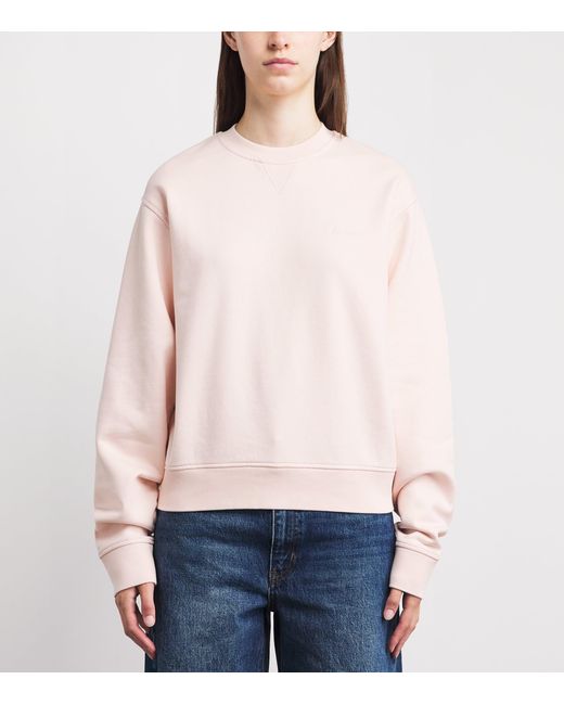 Barbour Pink Cotton Crew-Neck Sweatshirt