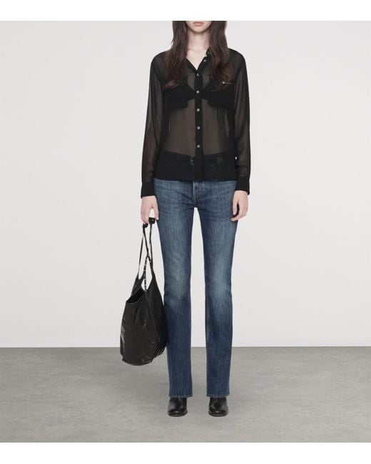 AllSaints Black Maven Shirt