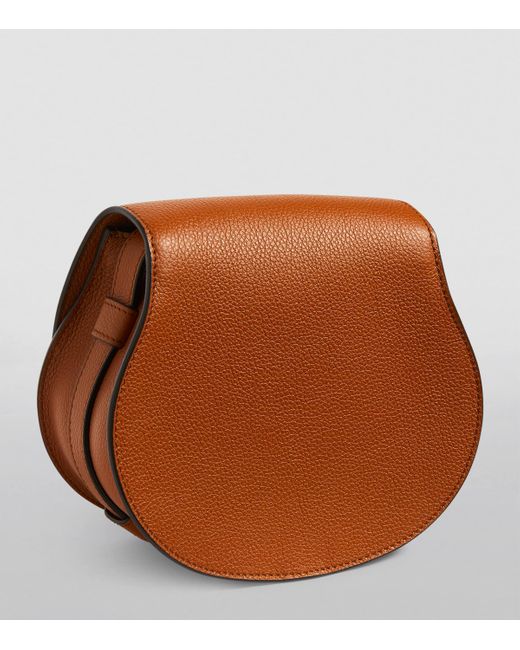 Chloé Brown Small Leather Marcie Saddle Bag