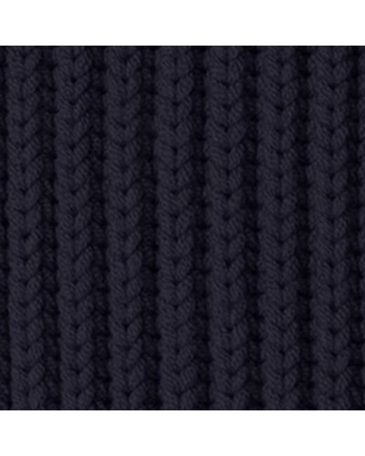 Prada Blue Wool Logo Scarf
