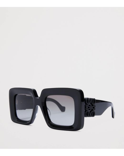 Loewe Black Bevelled Square Sunglasses