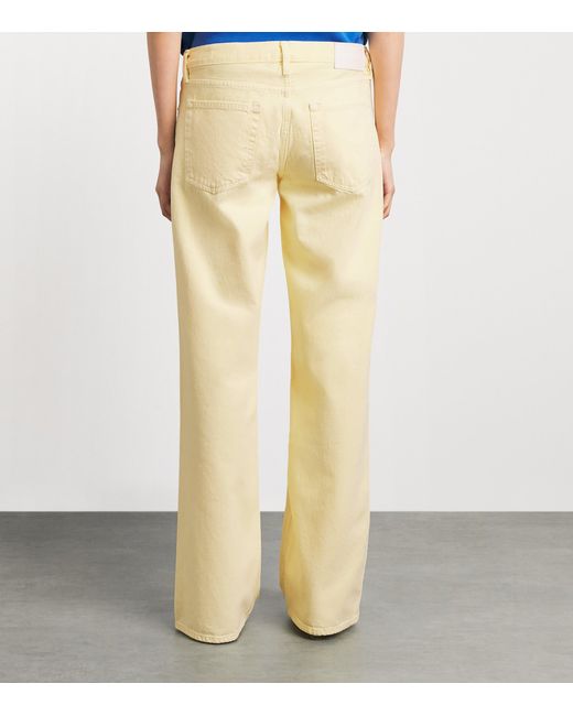 FRAME Natural The Pixie Wide-Leg Jeans