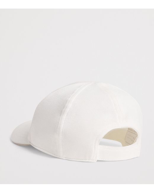 Eleventy White Cotton Logo Baseball Cap for men