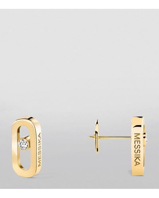 Messika Metallic Move Uno And Diamond Stud Earrings