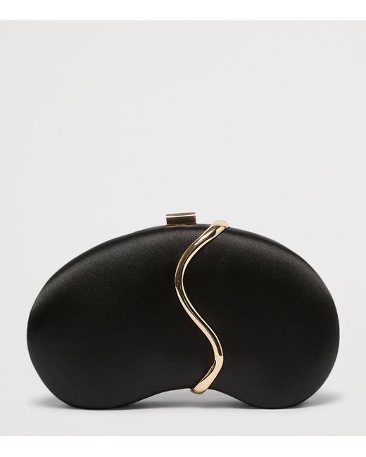 Marina Rinaldi Black Satin Clutch Bag