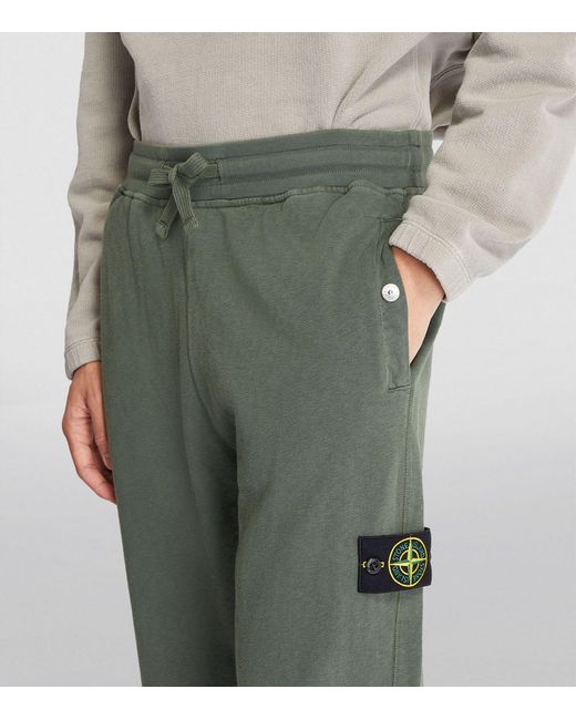 Stone Island Green Fleece Sweatpants for men