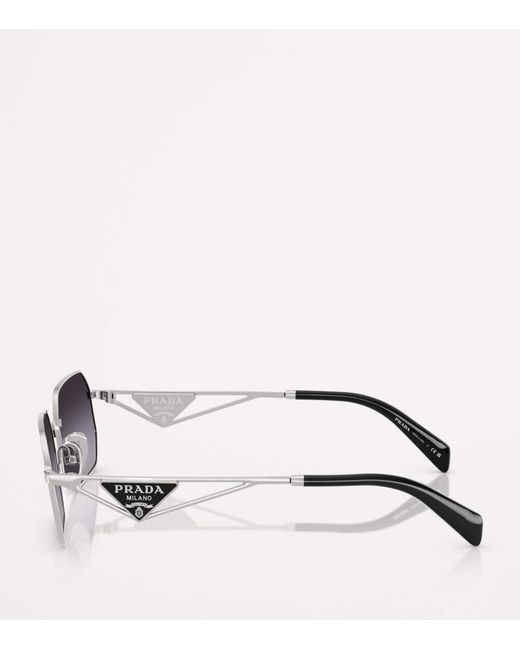 Prada Metallic Steel Pr A51S Sunglasses