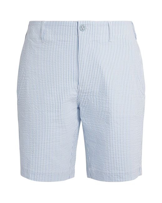 Vilebrequin Blue Seersucker Stripe Bermuda Shorts for men