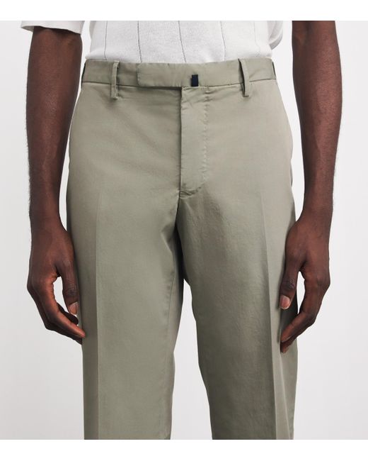 Slowear Gray Cotton Royal Batavia Slim Chinos for men