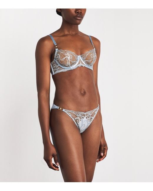 Bordelle White Embroidered Pearl Briefs