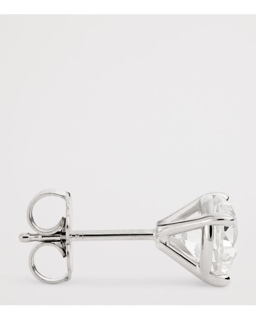 Harrods White And Diamond Stud Earrings