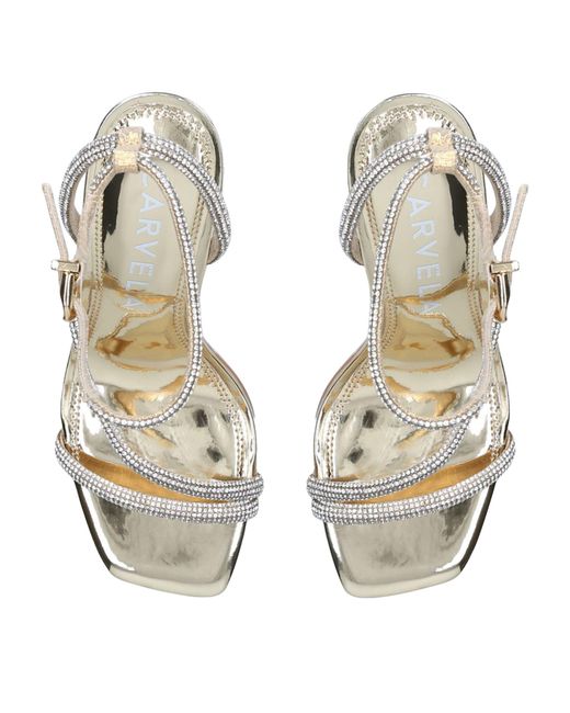 Carvela Kurt Geiger Metallic Embellished Paparazzi Sandals