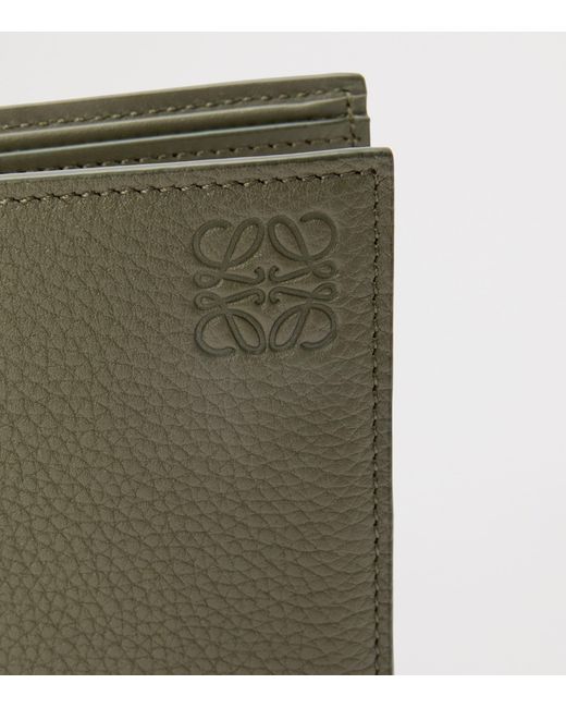 Loewe Green Leather Bifold Wallet for men