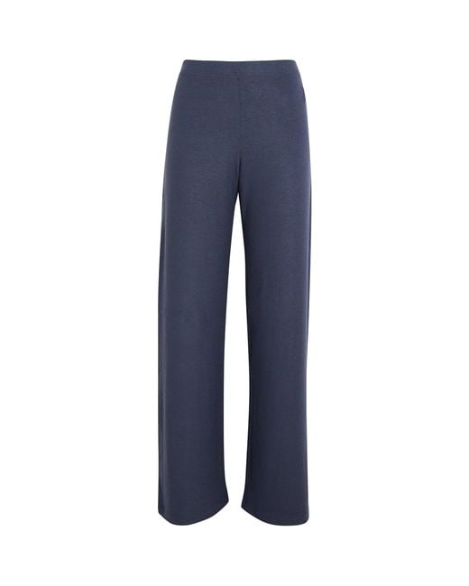 Leset Blue Lauren Wide-Leg Lounge Trousers
