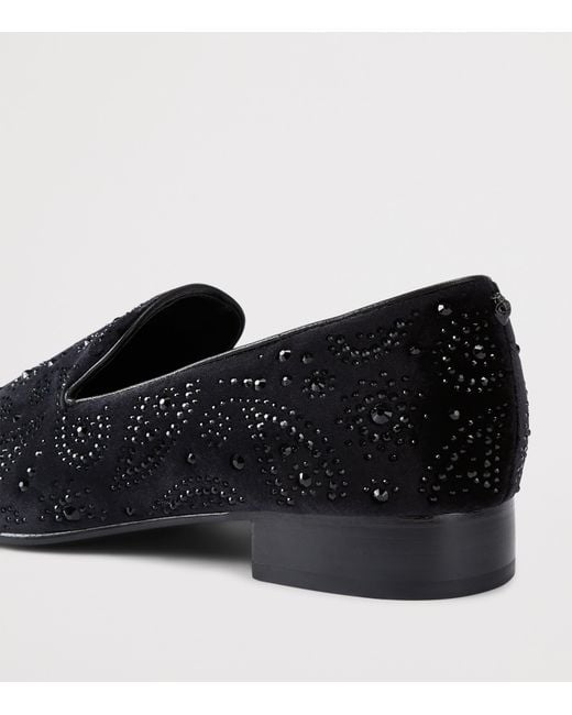 Kurt Geiger Black Embellished Ace Loafers