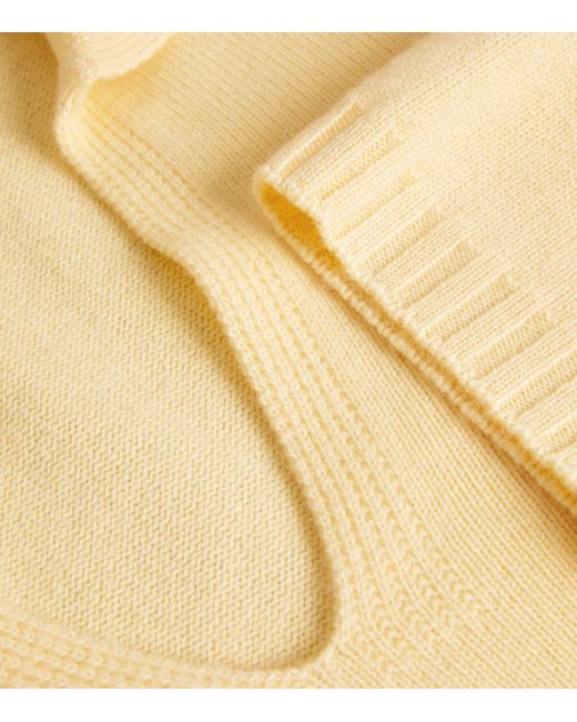 Leset Yellow Cashmere-blend Cropped Zoe Sweater