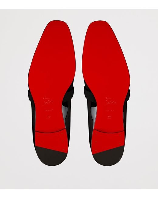 Christian Louboutin Black Dandydeco Patent Leather Loafers for men