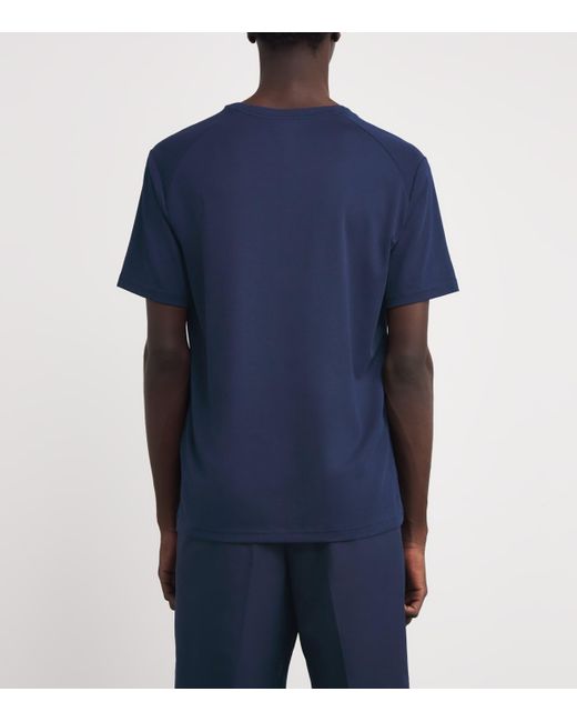 Ralph Lauren Blue Cotton-Blend Performance T-Shirt for men