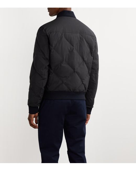 Canali Black Diamond-Quilted Puffer Jacket for men