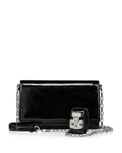 Christian Louboutin Black Paloma Spike Leather Clutch Bag