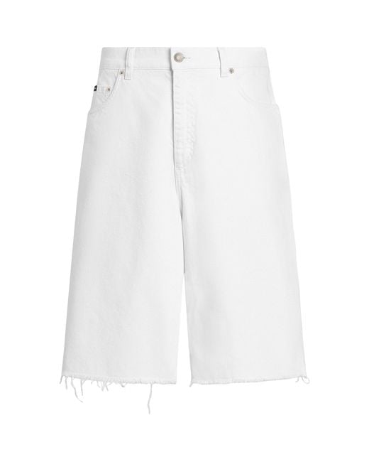 Dolce & Gabbana White Cotton Shorts for men